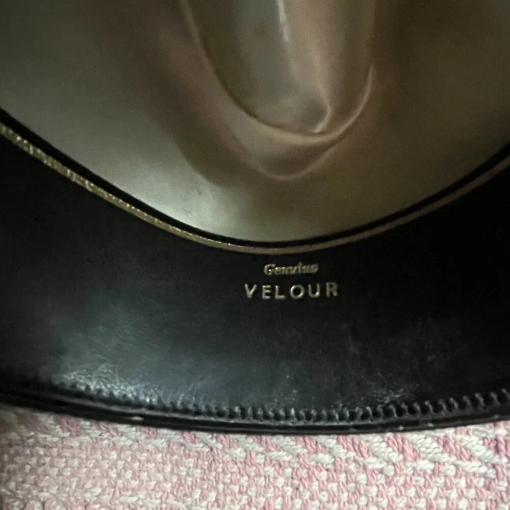 Vintage Dunlap Supreme black velour hat 6 5/8